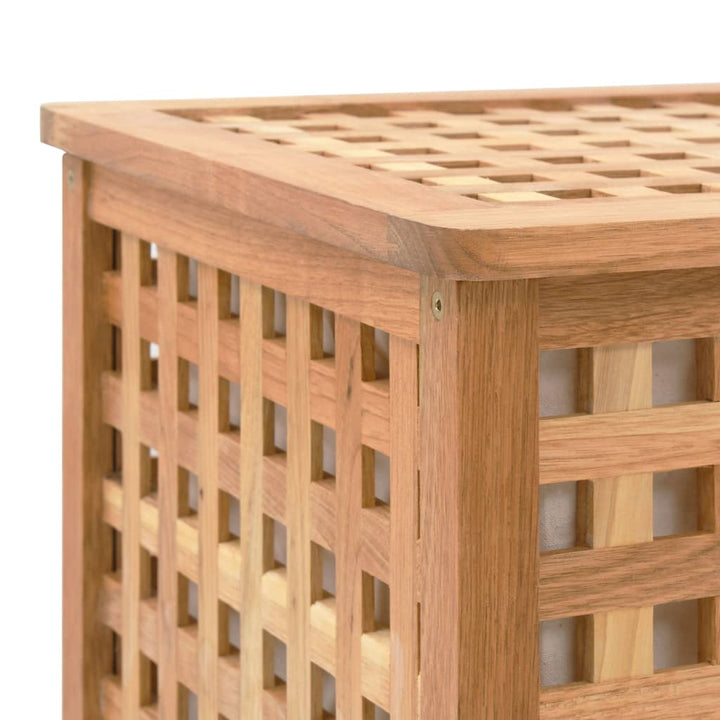 Coffre De Blanchisserie 77,5X37,5X46,5 Cm Bois Massif De Noyer