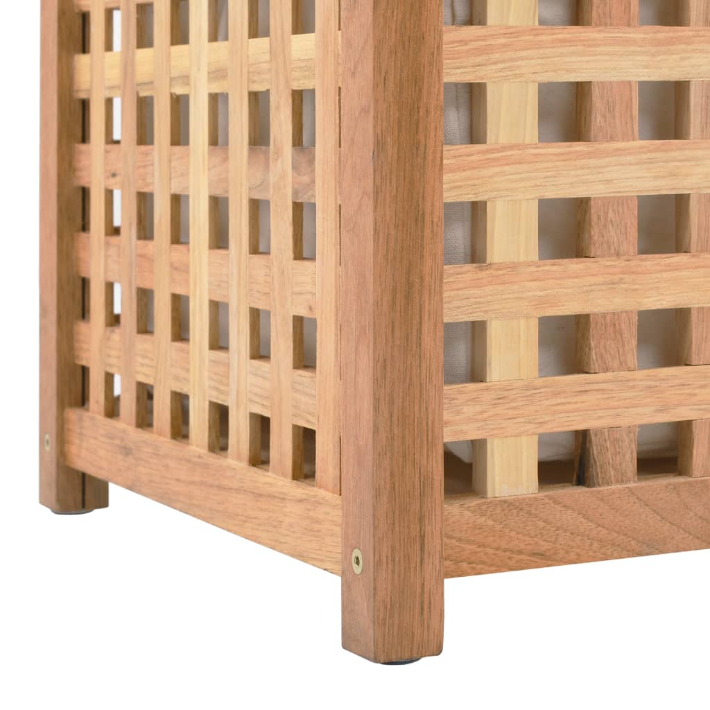 Coffre De Blanchisserie 77,5X37,5X46,5 Cm Bois Massif De Noyer