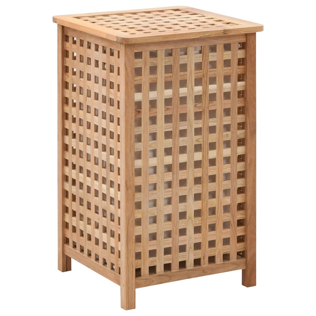 Coffre De Blanchisserie 77,5X37,5X46,5 Cm Bois Massif De Noyer