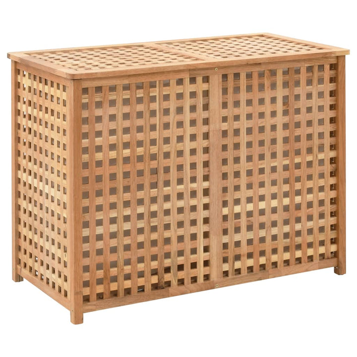 Coffre De Blanchisserie 77,5X37,5X46,5 Cm Bois Massif De Noyer