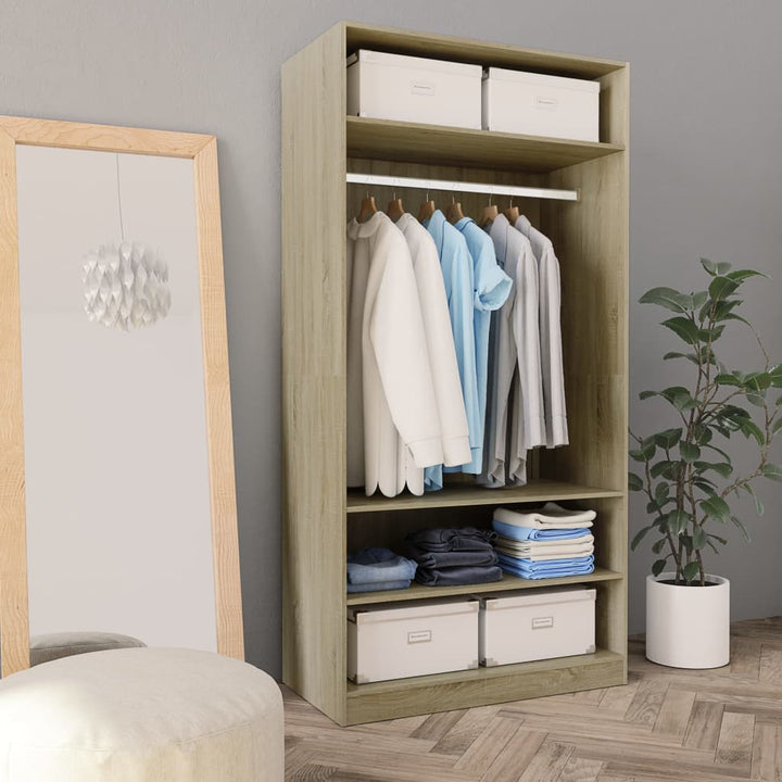 Garde-Robe Bois D'ingénierie Chêne Sonoma