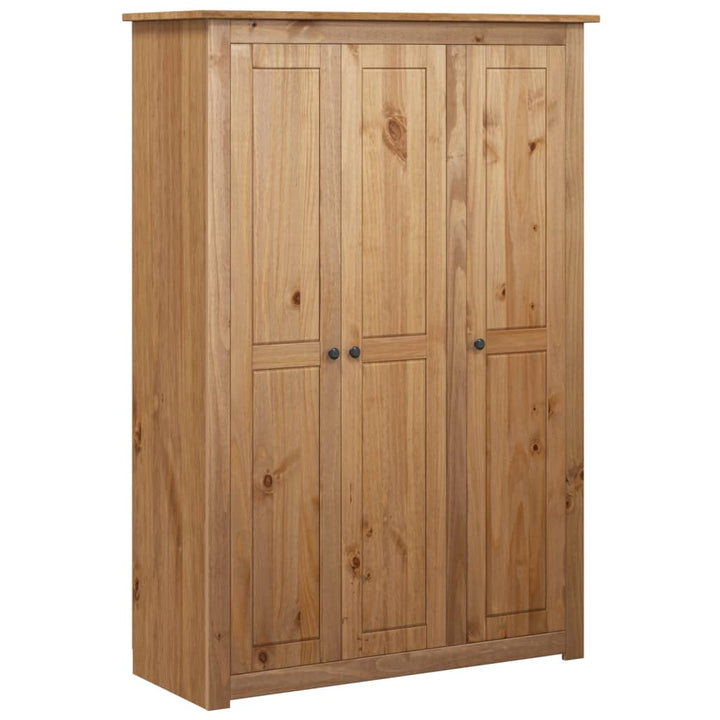 Garde-Robe À 3 Portes 118X50X171,5 Cm Pin Assortiment Panama Marron