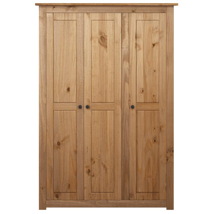 Garde-Robe À 3 Portes 118X50X171,5 Cm Pin Assortiment Panama Marron