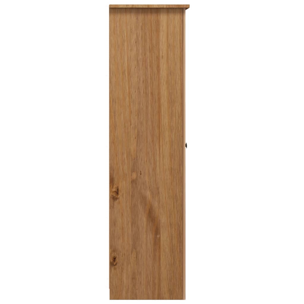 Garde-Robe À 3 Portes 118X50X171,5 Cm Pin Assortiment Panama Marron