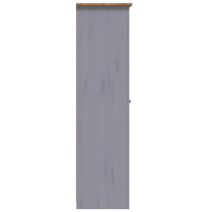 Garde-Robe 3 Portes 118X50X171,5 Cm Pin Assortiment Panama Gris