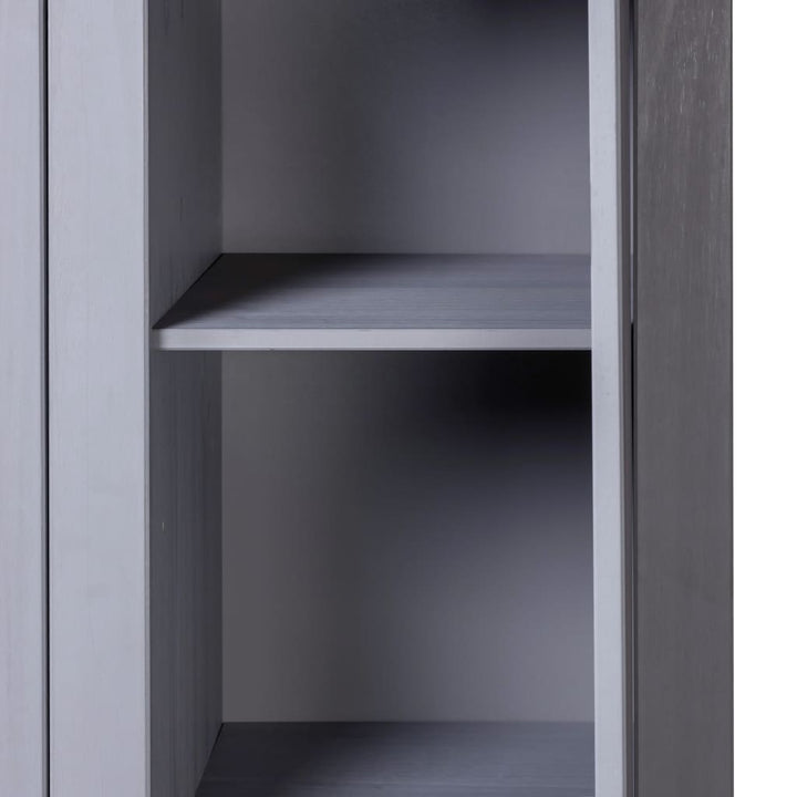 Garde-Robe 3 Portes 118X50X171,5 Cm Pin Assortiment Panama Gris