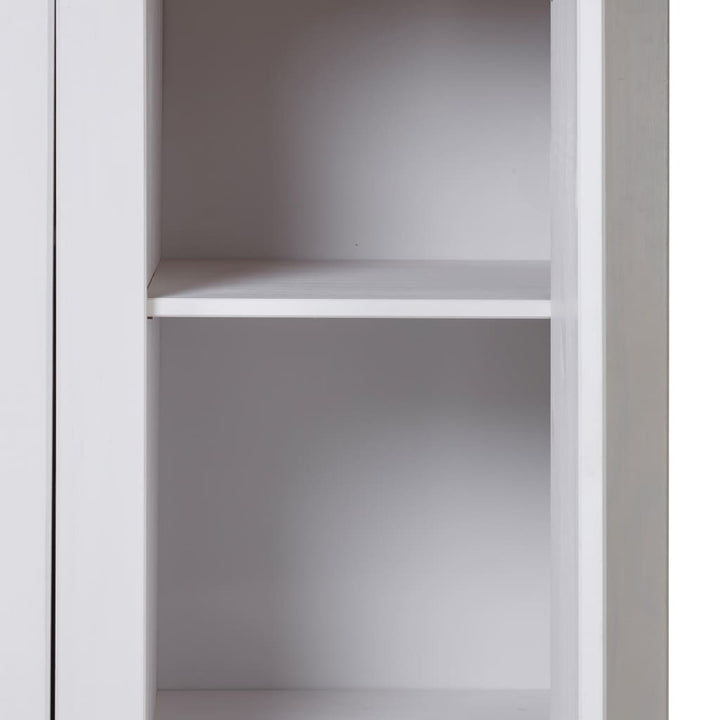 Garde-Robe 3 Portes 118X50X171,5Cm Pin Assortiment Panama Blanc