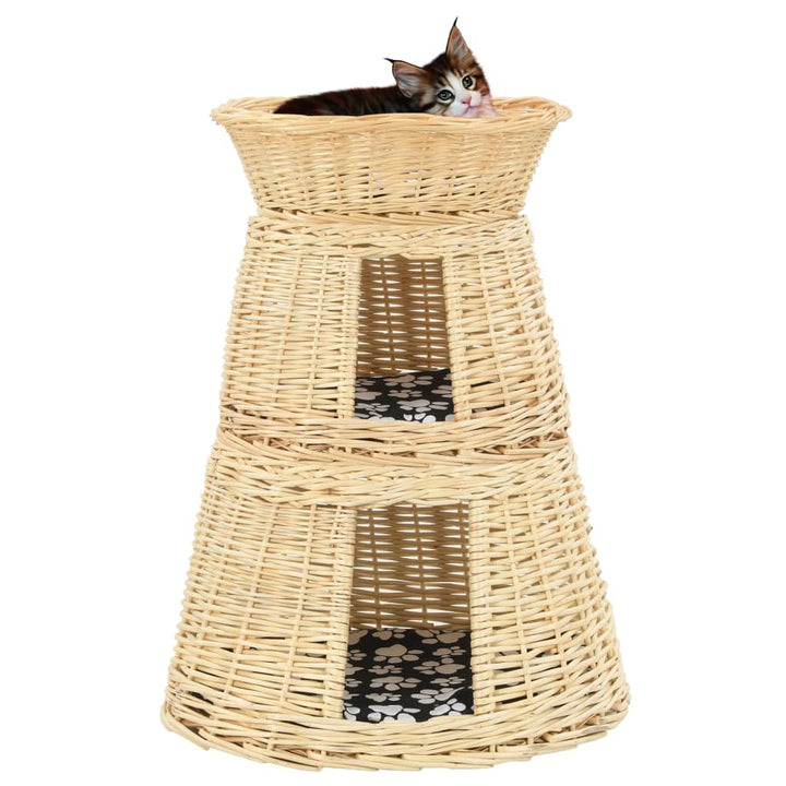 Jeu De Panier Pour Chats 3 Pcs Avec Coussins 47X34X60 Cm