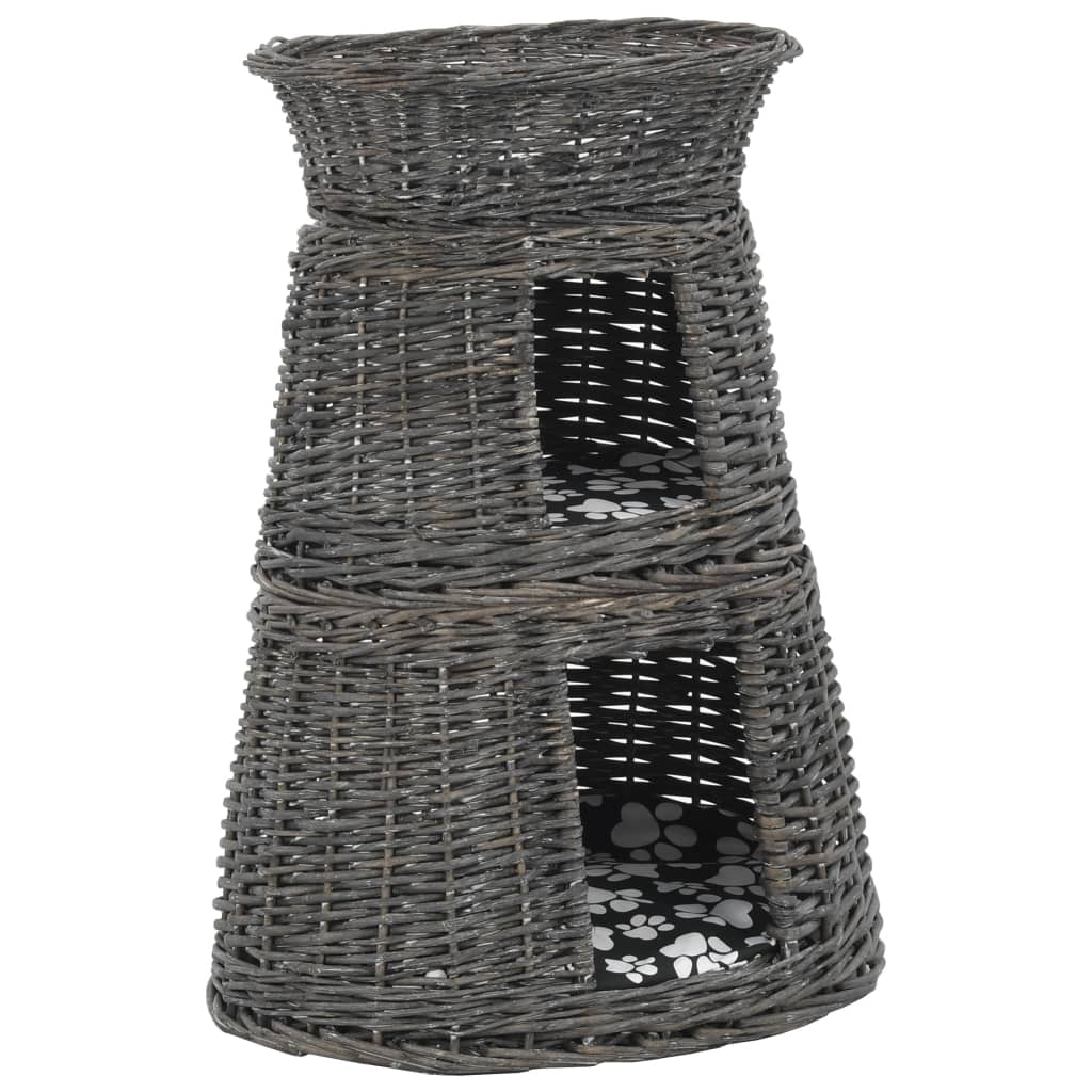 Jeu De Panier Pour Chats 3 Pcs Avec Coussins 47X34X60 Cm