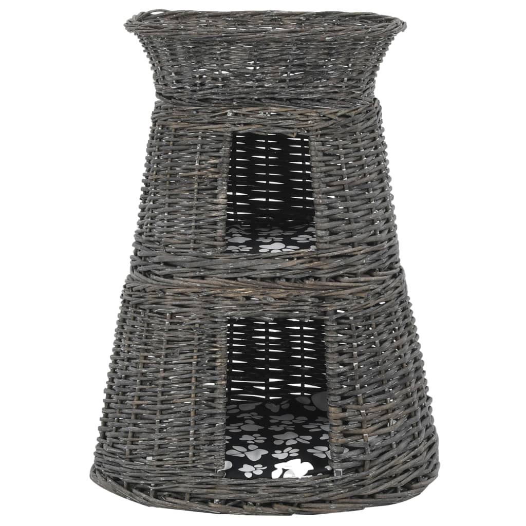 Jeu De Panier Pour Chats 3 Pcs Avec Coussins 47X34X60 Cm