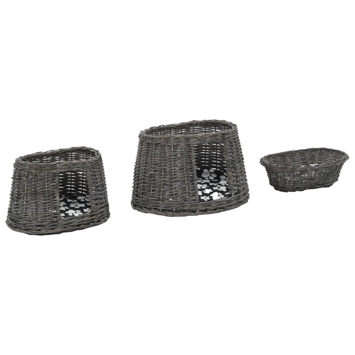 Jeu De Panier Pour Chats 3 Pcs Avec Coussins 47X34X60 Cm