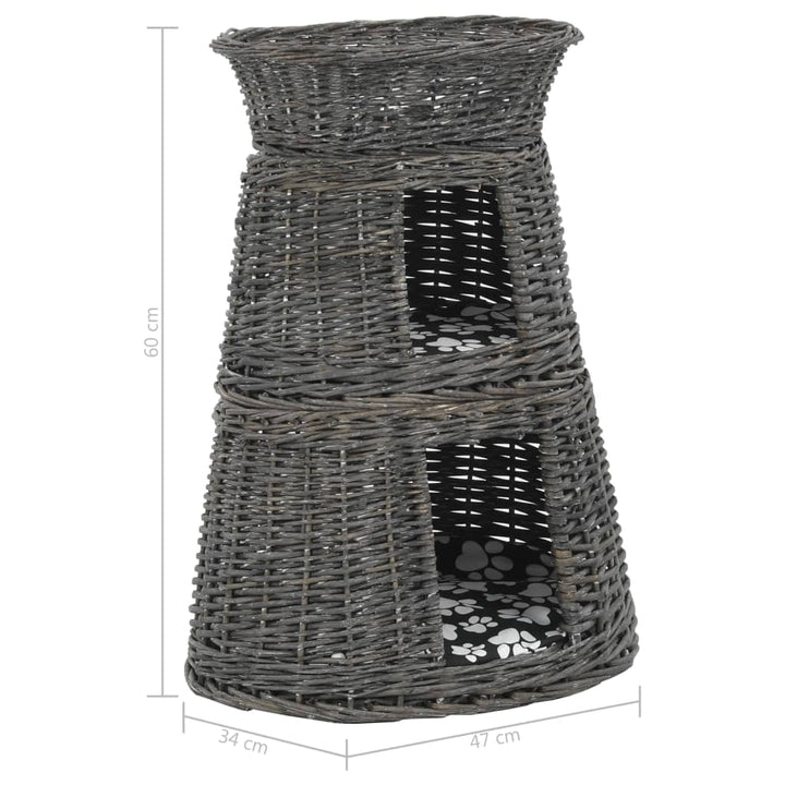 Jeu De Panier Pour Chats 3 Pcs Avec Coussins 47X34X60 Cm