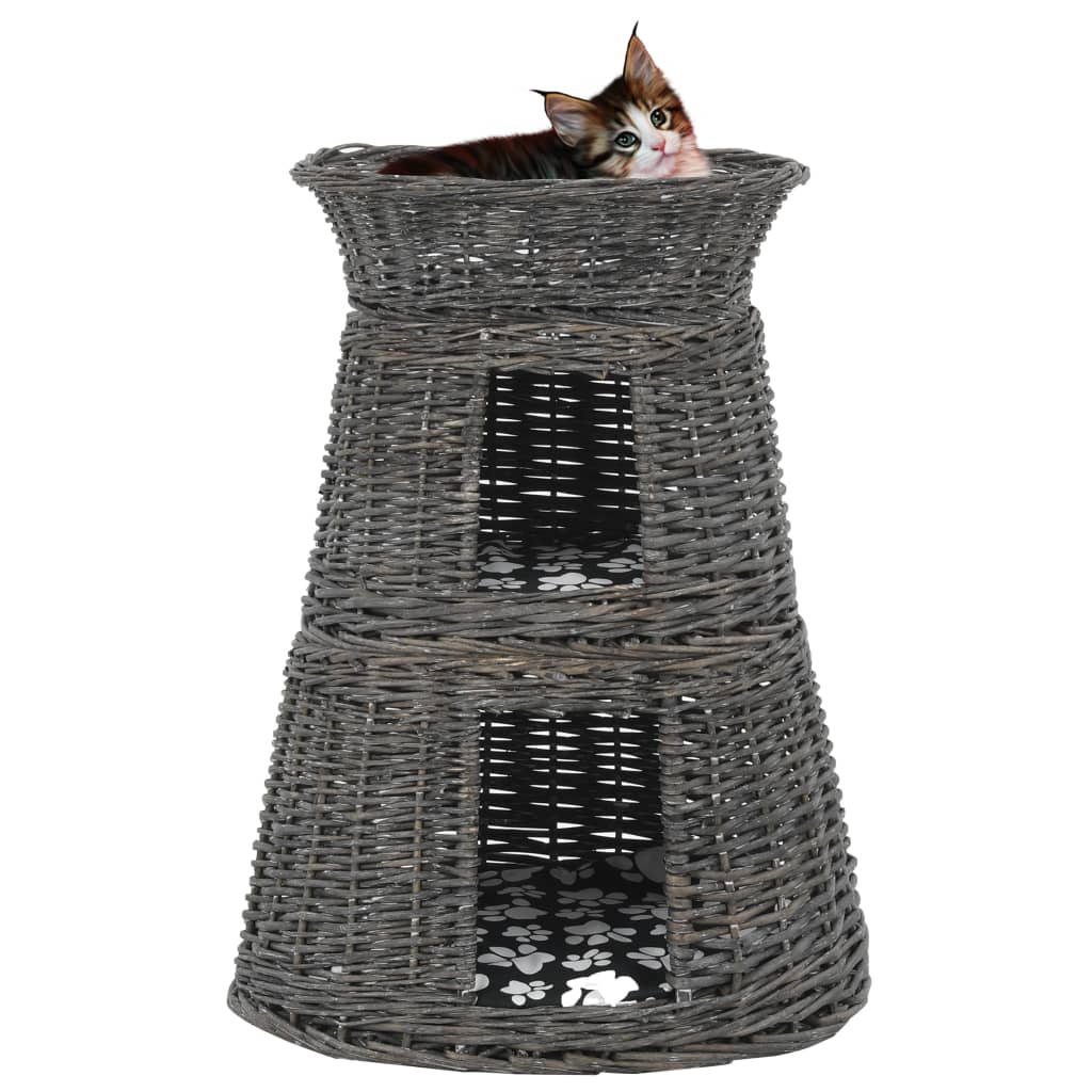 Jeu De Panier Pour Chats 3 Pcs Avec Coussins 47X34X60 Cm