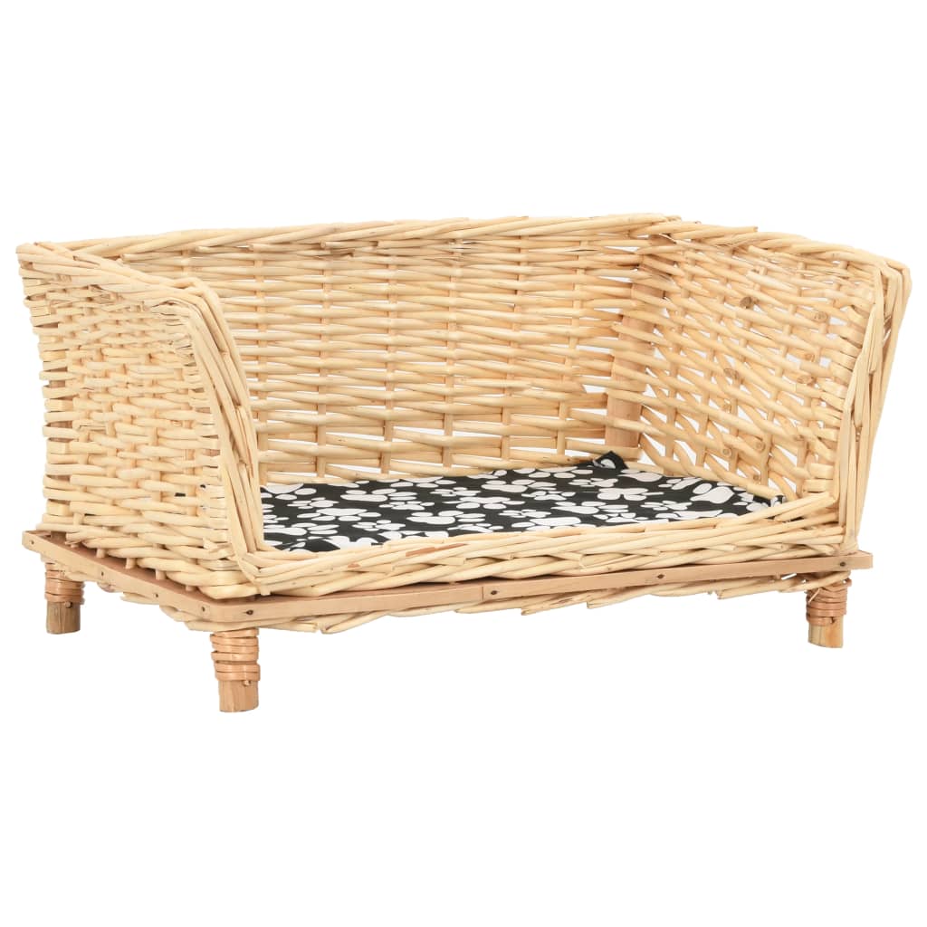 Panier Pour Chiens Avec Coussin Saule Naturel