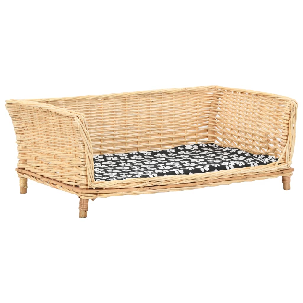 Panier Pour Chiens Avec Coussin Saule Naturel