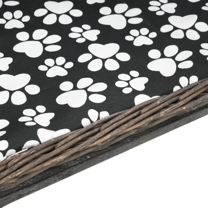 Panier Pour Chiens Avec Coussin Saule Naturel