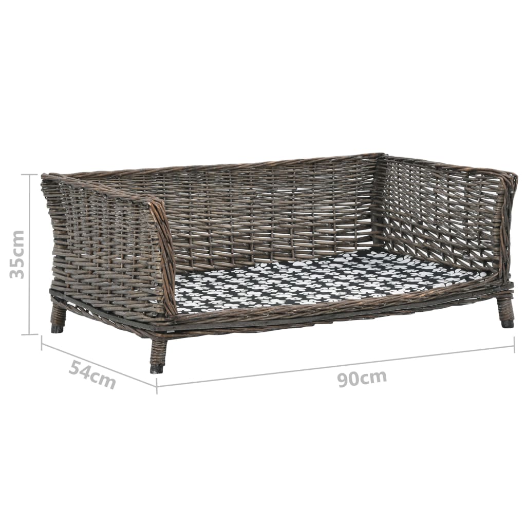 Panier Pour Chiens Avec Coussin Saule Naturel