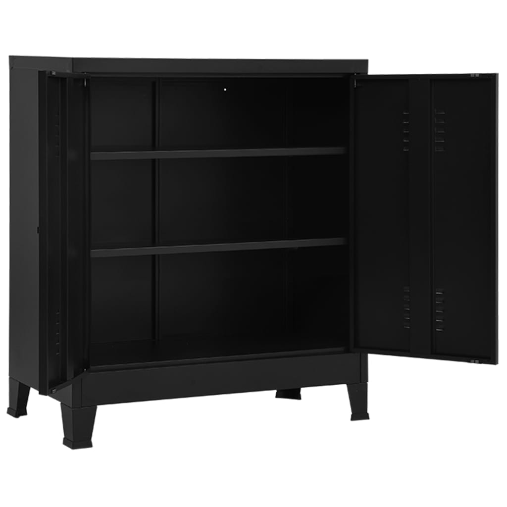 Coffre De Rangement Industriel 90X40X100 Cm Acier