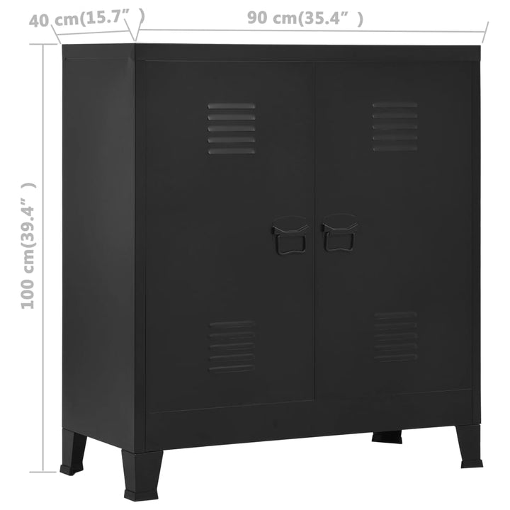 Coffre De Rangement Industriel 90X40X100 Cm Acier