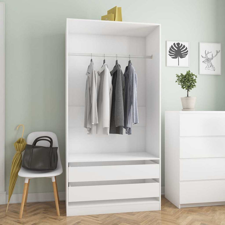 Garde-Robe Bois D'ingénierie Blanc