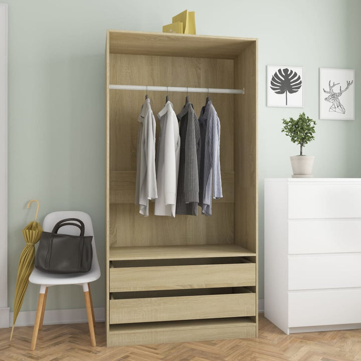 Garde-Robe Bois D'ingénierie Chêne Sonoma