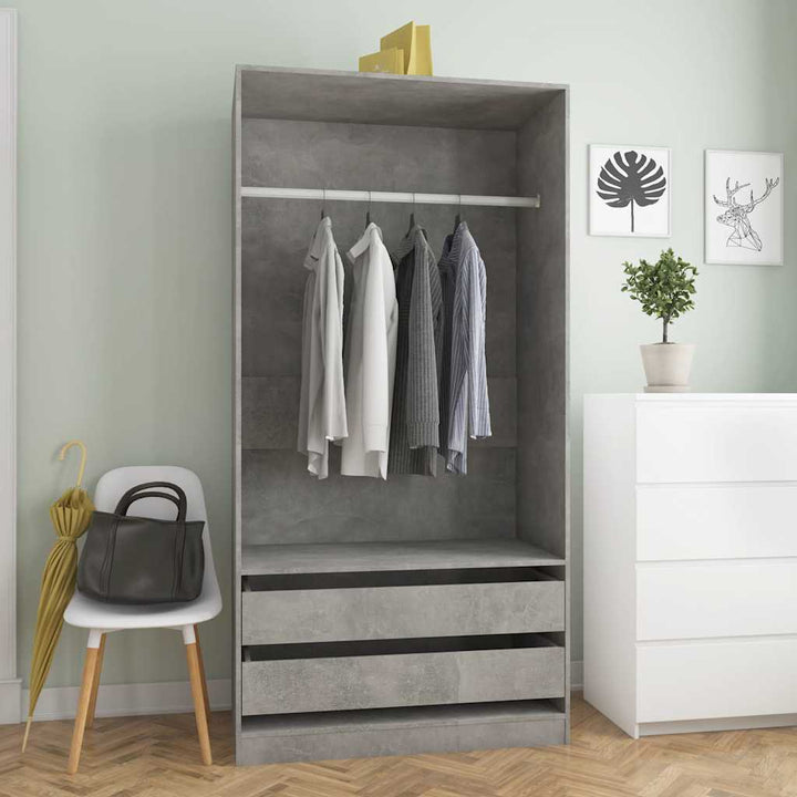 Garde-Robe Aggloméré Gris Béton