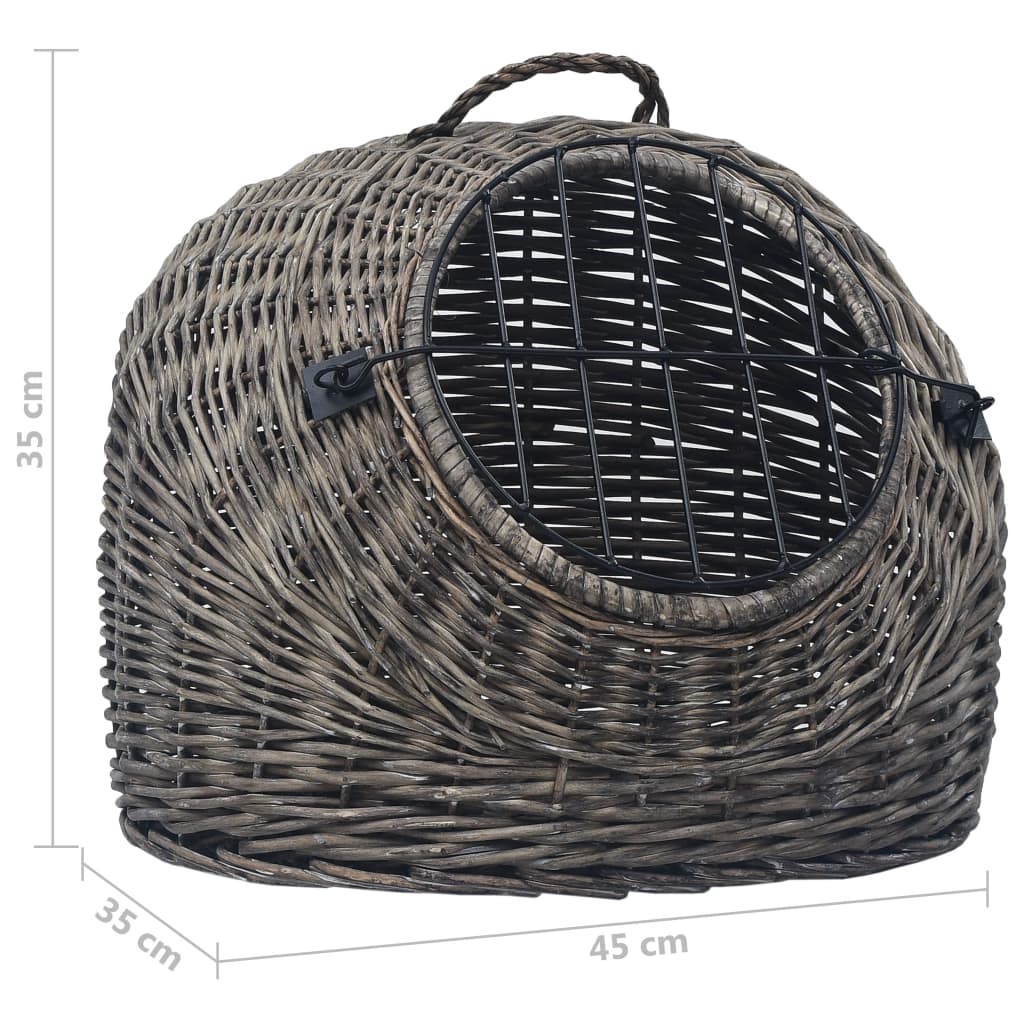 Cage De Transport Pour Chats Saule Naturel