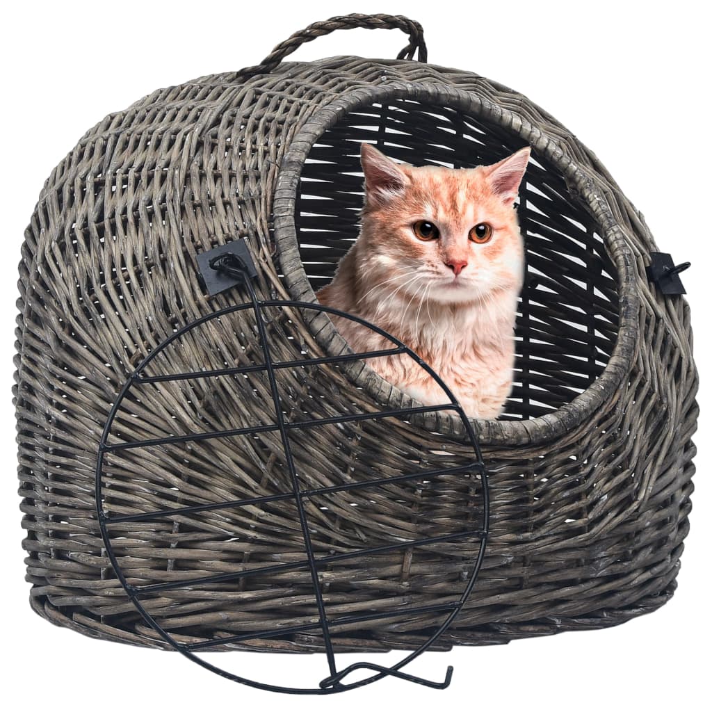 Cage De Transport Pour Chats Saule Naturel