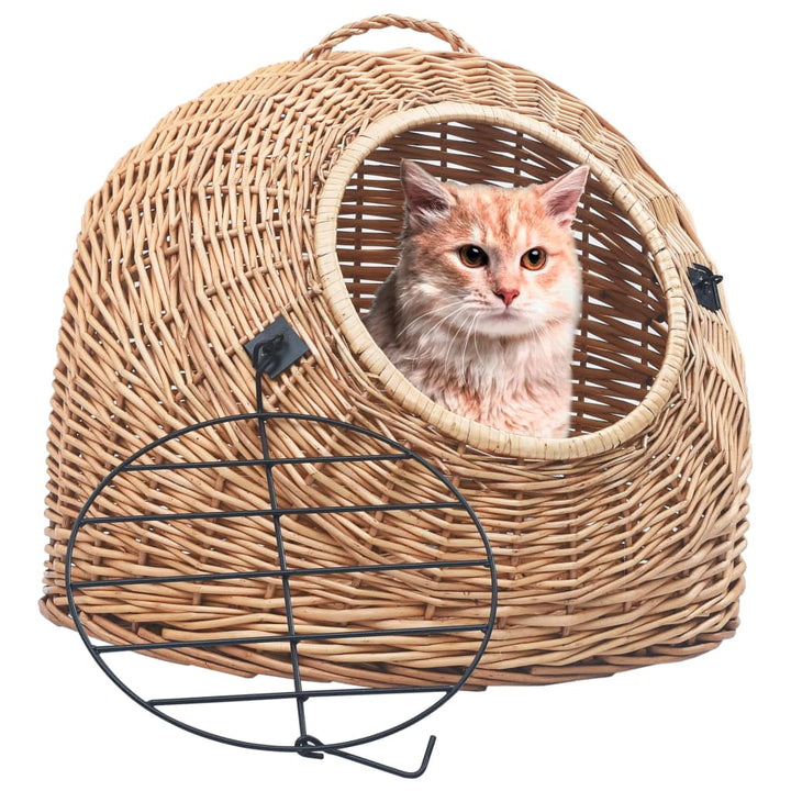 Cage De Transport Pour Chats Saule Naturel
