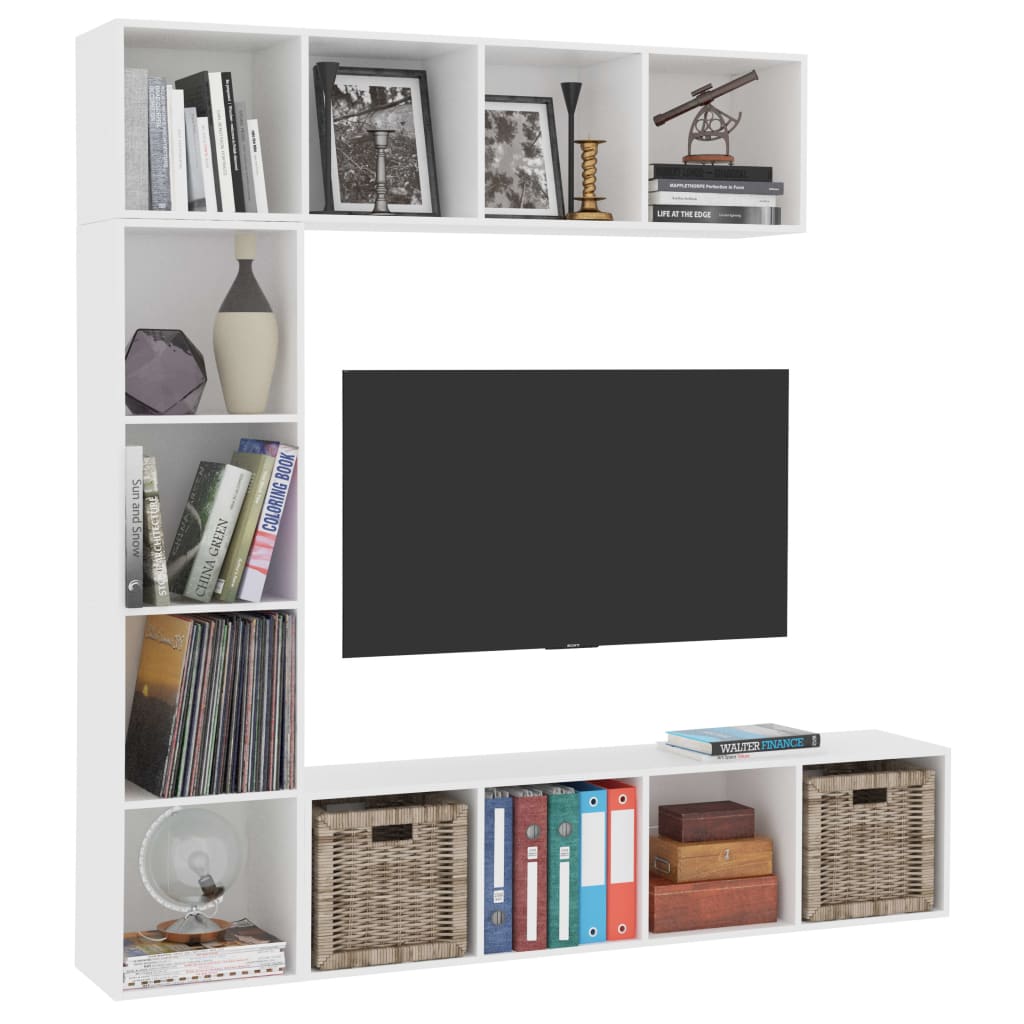 Ensemble De Bibliothèque/Meuble Tv 3 Pcs 180X30X180 Cm