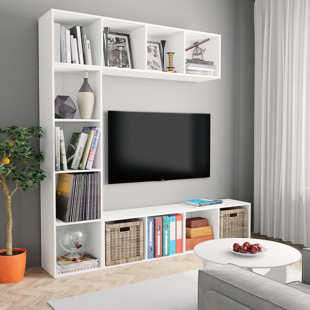 Ensemble De Bibliothèque/Meuble Tv 3 Pcs 180X30X180 Cm