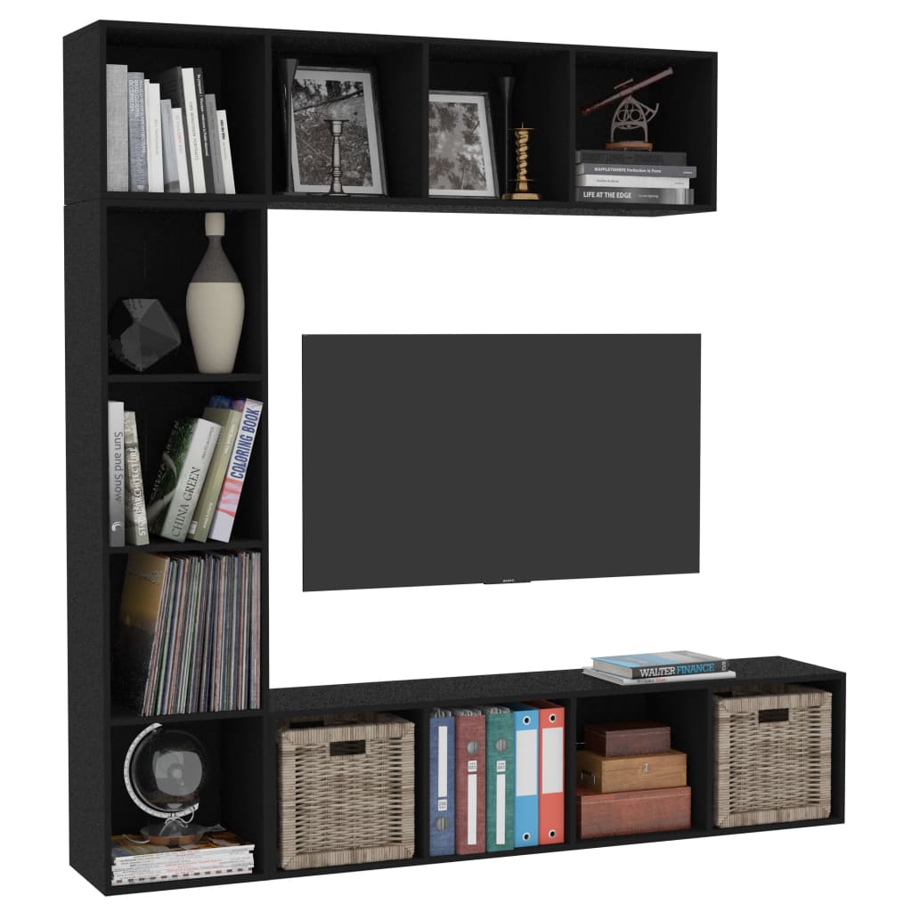 Ensemble De Bibliothèque/Meuble Tv 3 Pcs 180X30X180 Cm