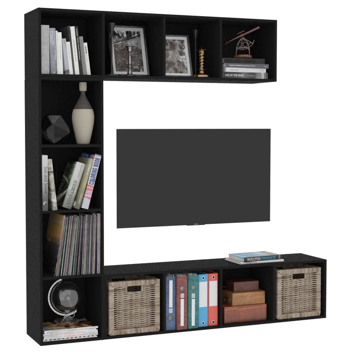 Ensemble De Bibliothèque/Meuble Tv 3 Pcs 180X30X180 Cm