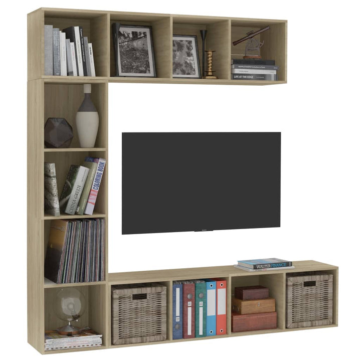 Jeu De Bibliothèque/Meuble Tv 3 Pcs 180X30X180 Cm