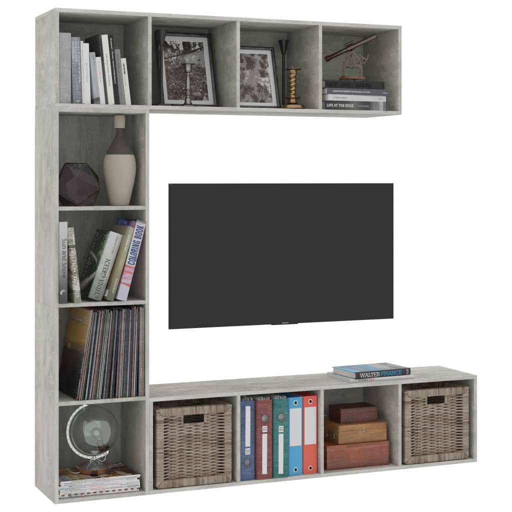 Jeu De Bibliothèque/Meuble Tv 3 Pcs 180X30X180 Cm