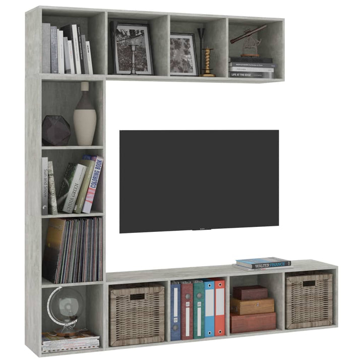 Jeu De Bibliothèque/Meuble Tv 3 Pcs 180X30X180 Cm