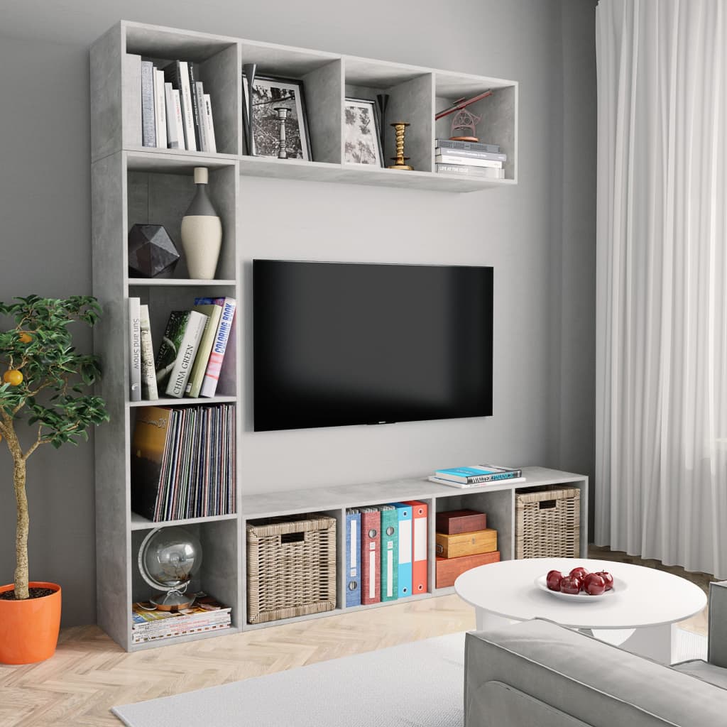 Jeu De Bibliothèque/Meuble Tv 3 Pcs 180X30X180 Cm