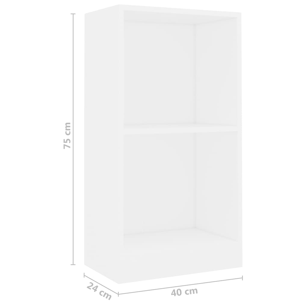 Bibliothèque 40X24X Bois D'ingénierie Blanc