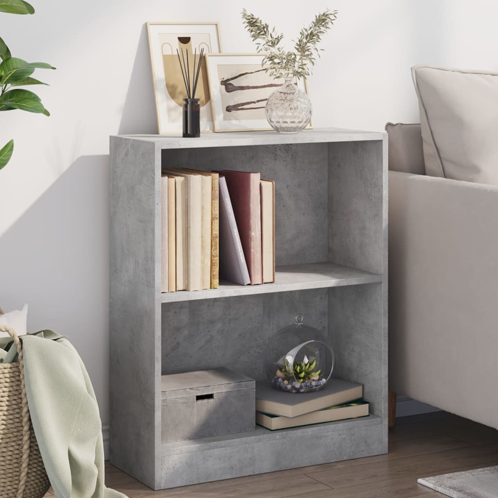 Bibliothèque 40X24X Bois D'ingénierie Gris Béton