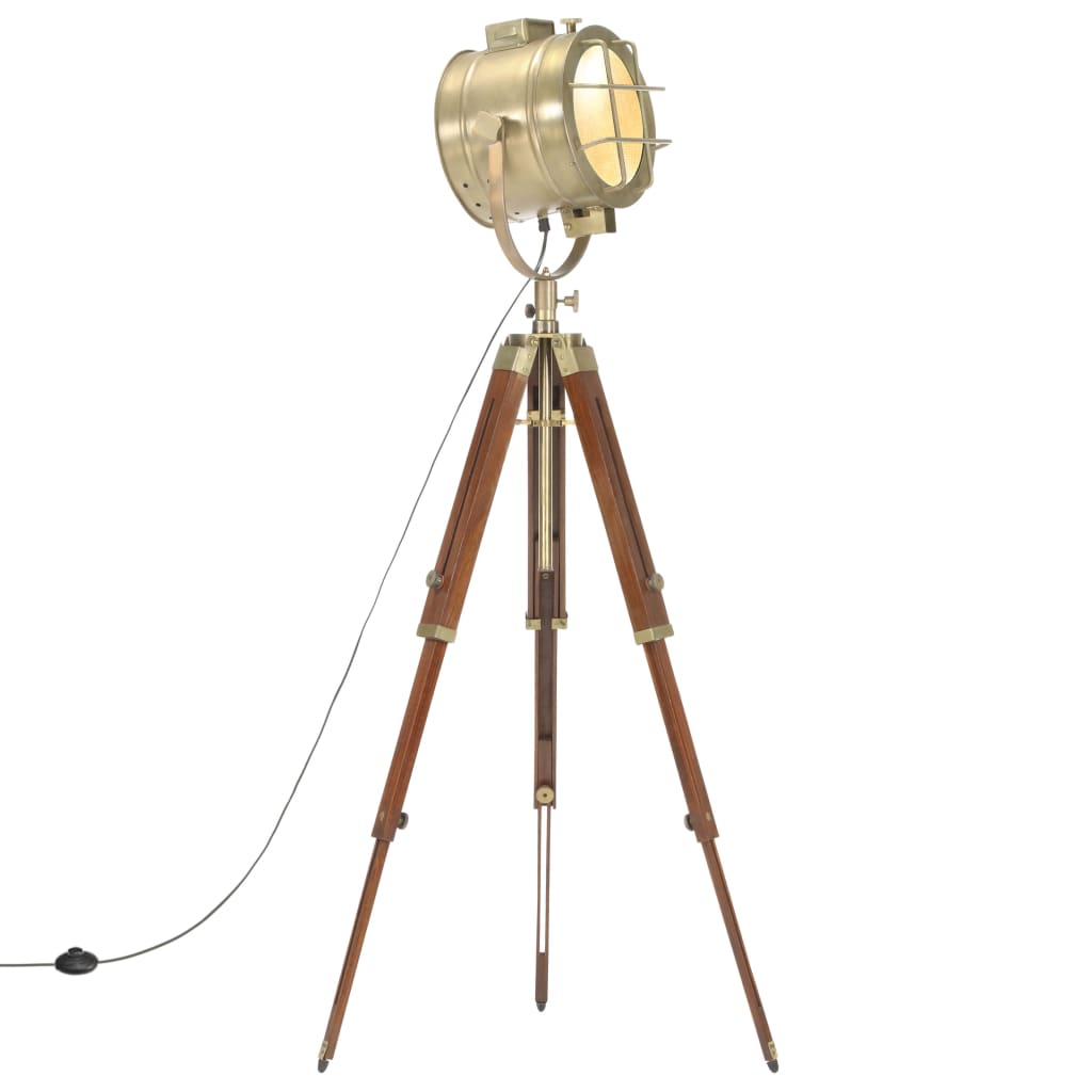 Lampadaire À Trépied Bois De Manguier Massif 165 Cm