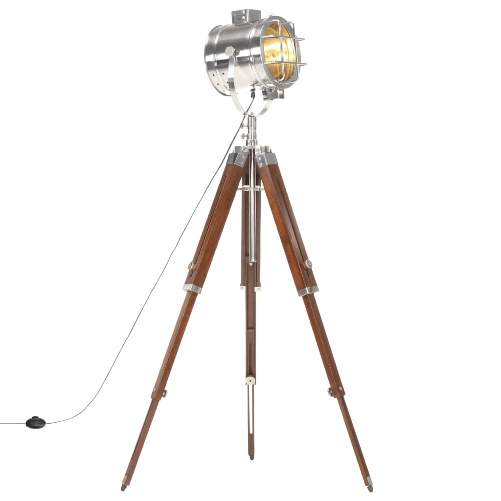 Lampadaire À Trépied Bois De Manguier Massif 165 Cm