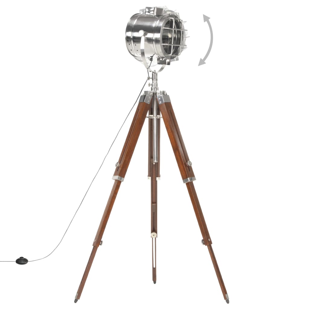 Lampadaire À Trépied Bois De Manguier Massif 165 Cm