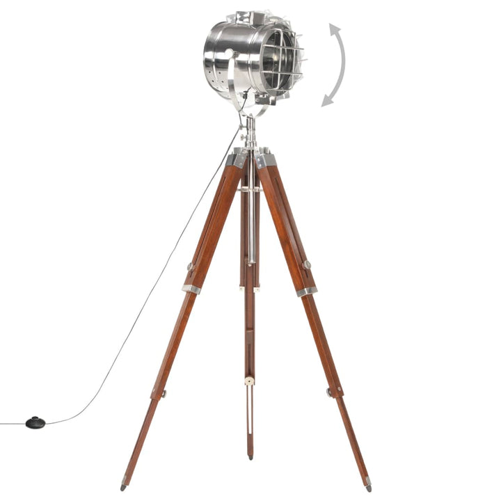 Lampadaire À Trépied Bois De Manguier Massif 165 Cm