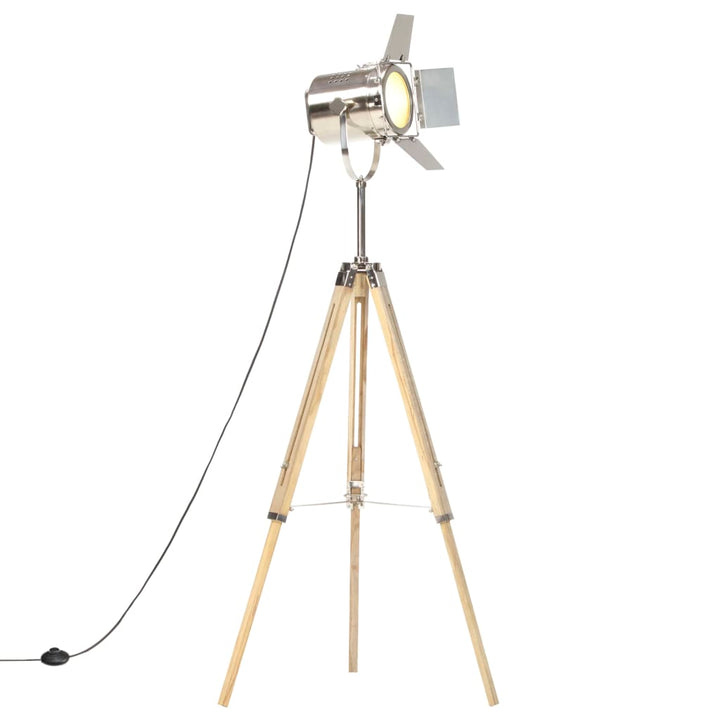 Lampadaire À Trépied Bois De Manguier Massif 140 Cm