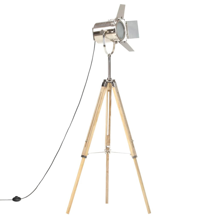 Lampadaire À Trépied Bois De Manguier Massif 140 Cm