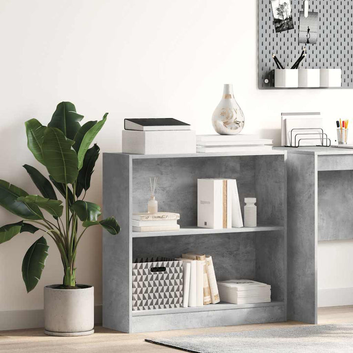 Bibliothèque 40X24X Bois D'ingénierie Gris Béton