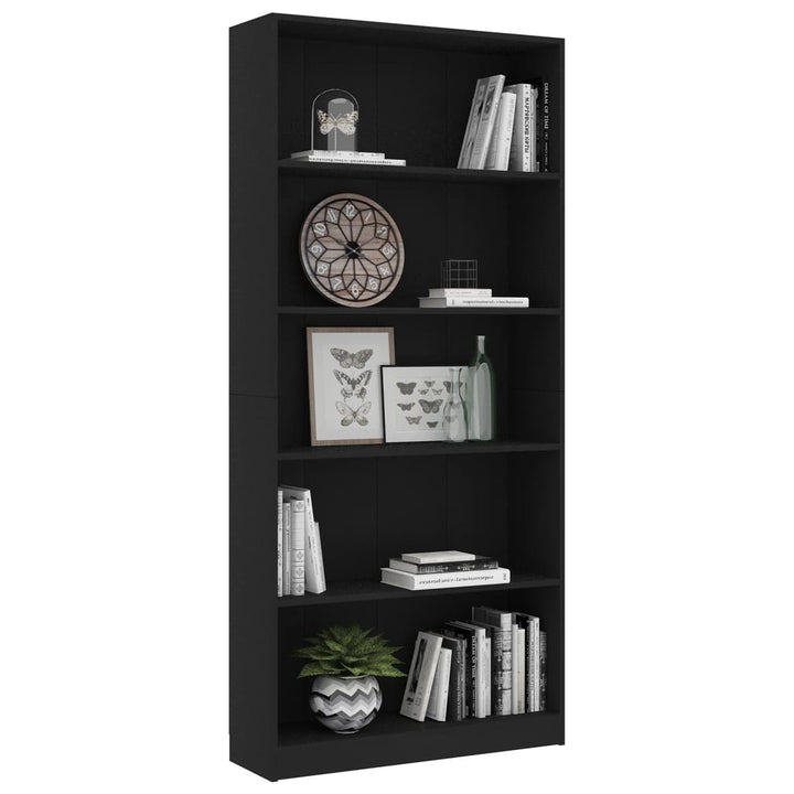 Bibliothèque À 5 Niveaux Bois D’ingénierie