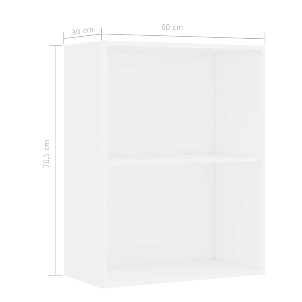 Bibliothèque 60X30X76,5 Cm Bois D'ingénierie Blanc