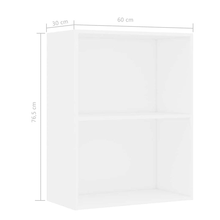 Bibliothèque 60X30X76,5 Cm Bois D'ingénierie Blanc