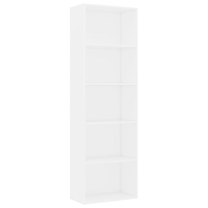 Bibliothèque À 5 Niveaux 60X30X Bois D'ingénierie Blanc
